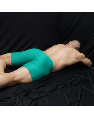 calza corta deportiva hombre compresion color verde