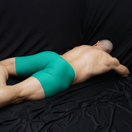 Men compression shorts tights green color