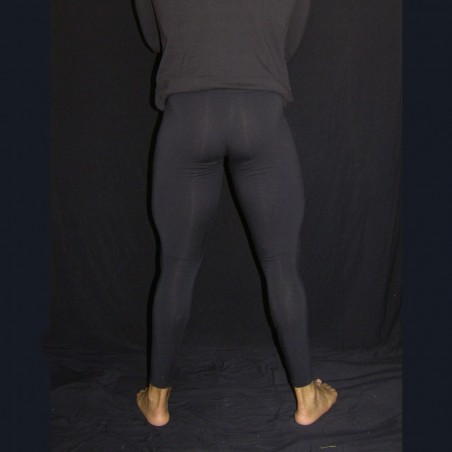 calza running algodon hombre color negro, vista de espalda