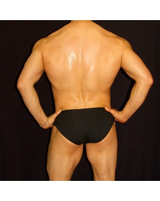 spandex for men bikini, wide sides. Back view