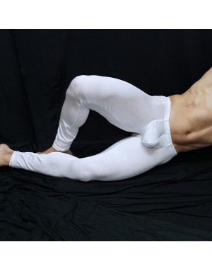 Shiny white bulge long tight, you will love at first sight