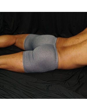 Very stretch polyester fabric designed for sensual bulge short to hunging around