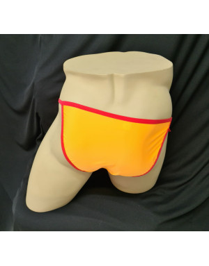 Bikini con amarre lateral naranja/rojo