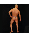 Online sale and offer of men's thongs with blue trim