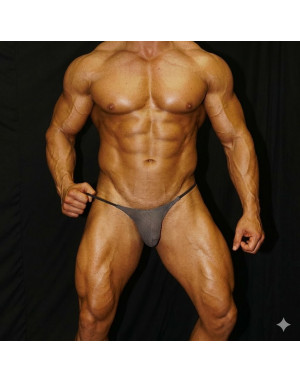 Venta online de Tanga G-String Elasticos Finos Malla gris. Vista de frente