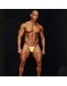 Selling online of stripe Yellow Neon bikini Rib Tiny red color