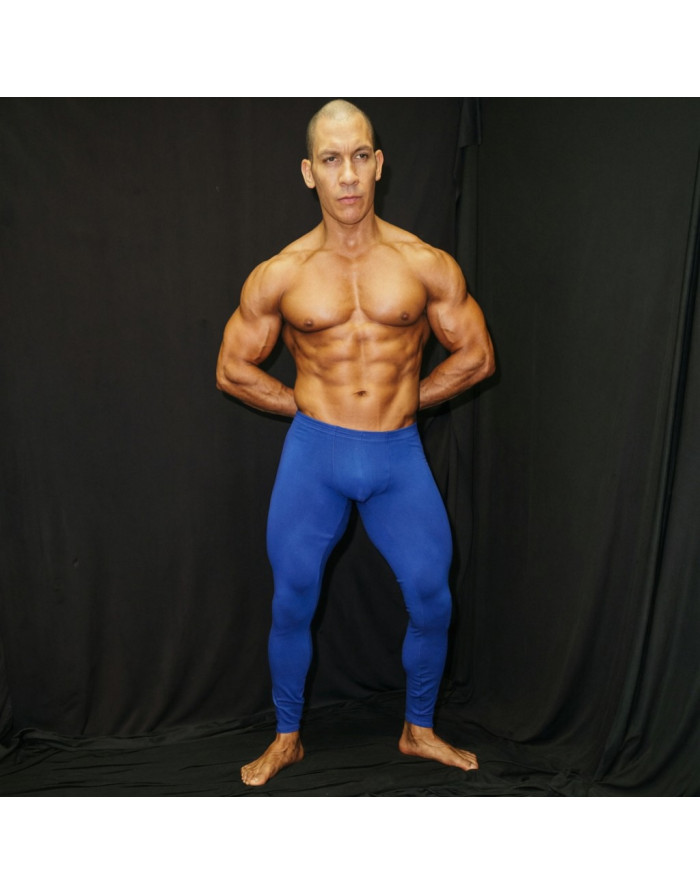 Venta en linea de calzas hombre de spandex azulino para deportes o proteccion contra el frio