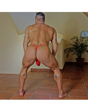 selling online of bulge g-string red tulle