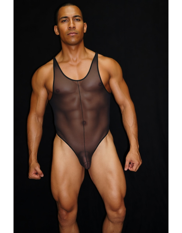 Selling online of Men´s body string made of thin Tulle fabric