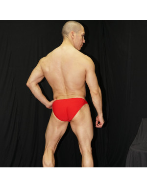 Selling online of microfiber men bikini brief red color,
