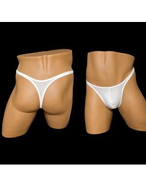 Compra en linea en Chile de Tanga sedosa color Crema, muy suave al tacto