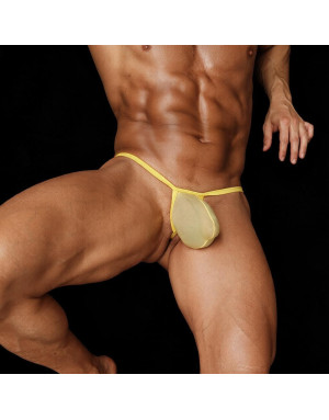 Comprar tangas de diseño de Seda con Lycra color Amarillo