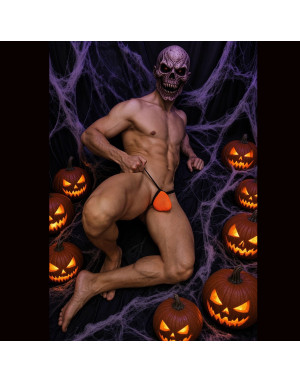 Venta en linea de Tanga hilo dental Halloween, naranja negro