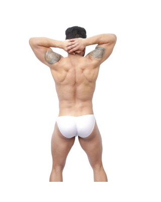slip bikini hombre cachetero blanco