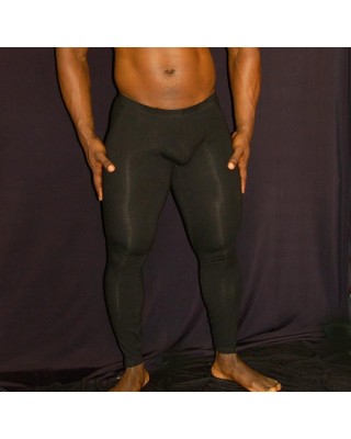 men Underworks Cotton Spandex  Compression pants, front view