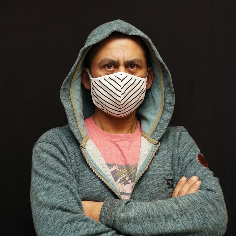 Microfiber Reusable face mask, washable with lycra elastics