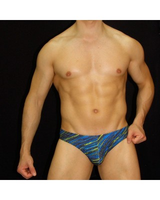 print blue yellow swimwear bikini for men